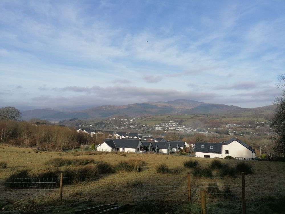 Looking down on Dolgellau
